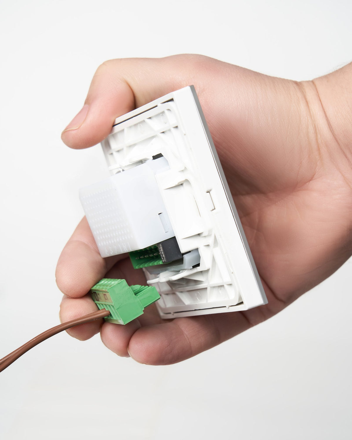 Ikonects Decorative glass switch - Black front, black surround- 2 Gang
