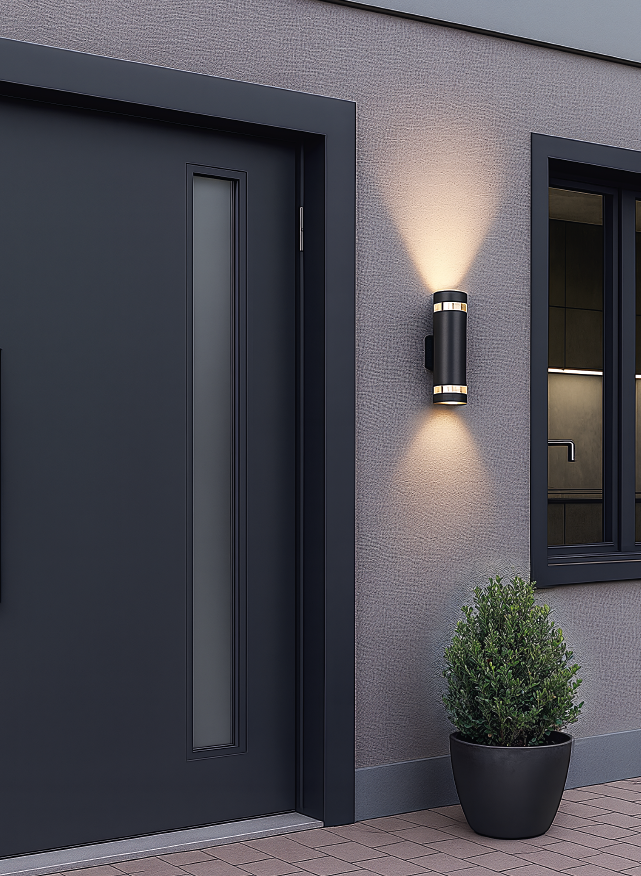 Eos 2 Light Up & Down Outdoor Wall Light - Black