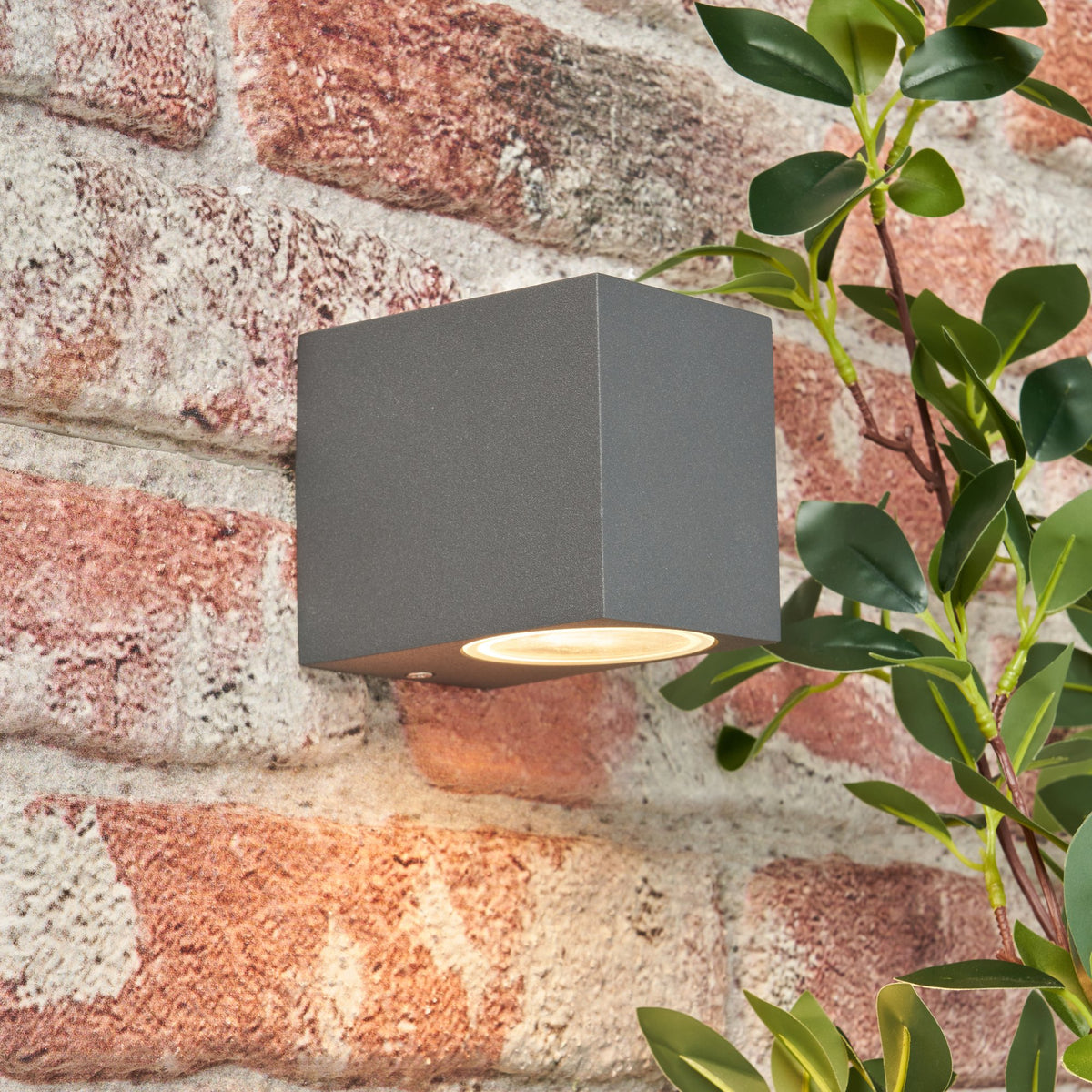 Fleet Outdoor Square Wall Down Light, Anthracite