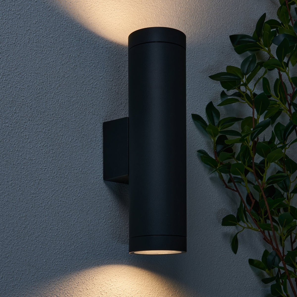 Morro Up and Down Outdoor Wall Light, Black