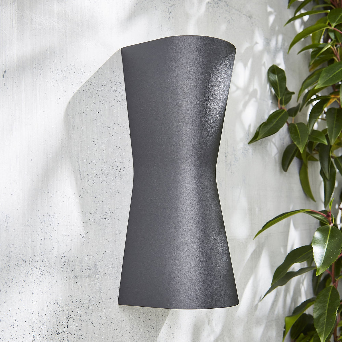 Skye Outdoor Double Cone Style LED Up and Down Wall Light, Anthracite