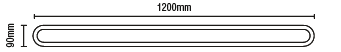 Ren 32w CCT Linear Wall Light 120cm IP65 Black