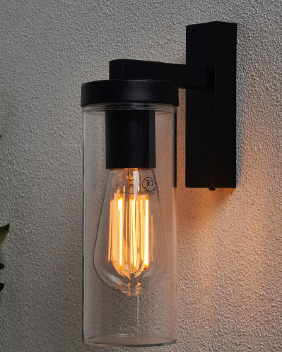 Carnac Up or Down Outdoor Wall Light, Black