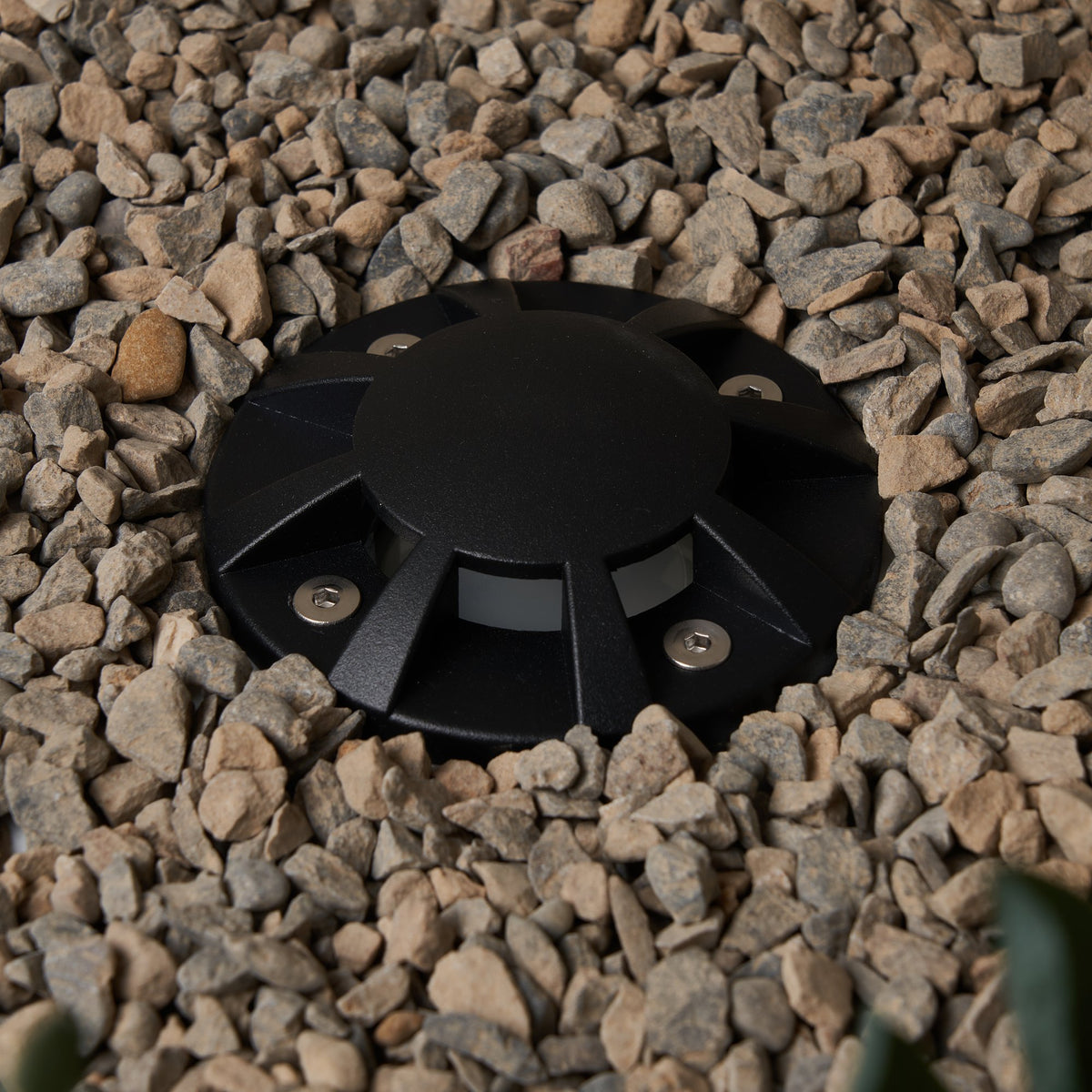 Pan Recessed Floor Uplight 8 way, Black