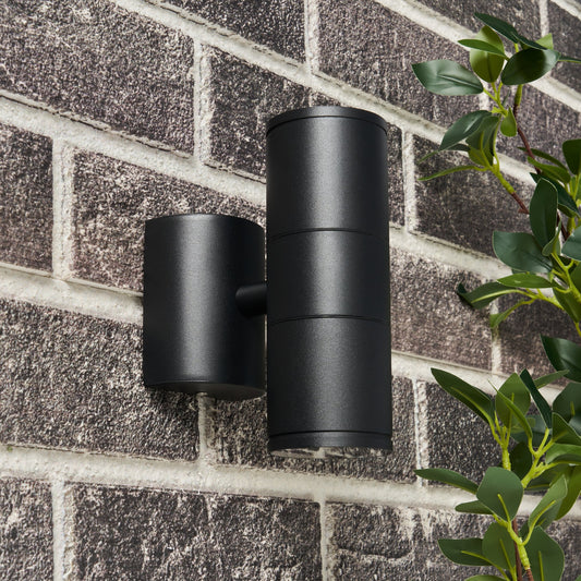 Islay Up and Down Outdoor Wall Light, Black