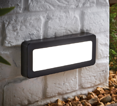 Breez 5 Watt LED Opal Surface Brick Wall Light, Anthracite