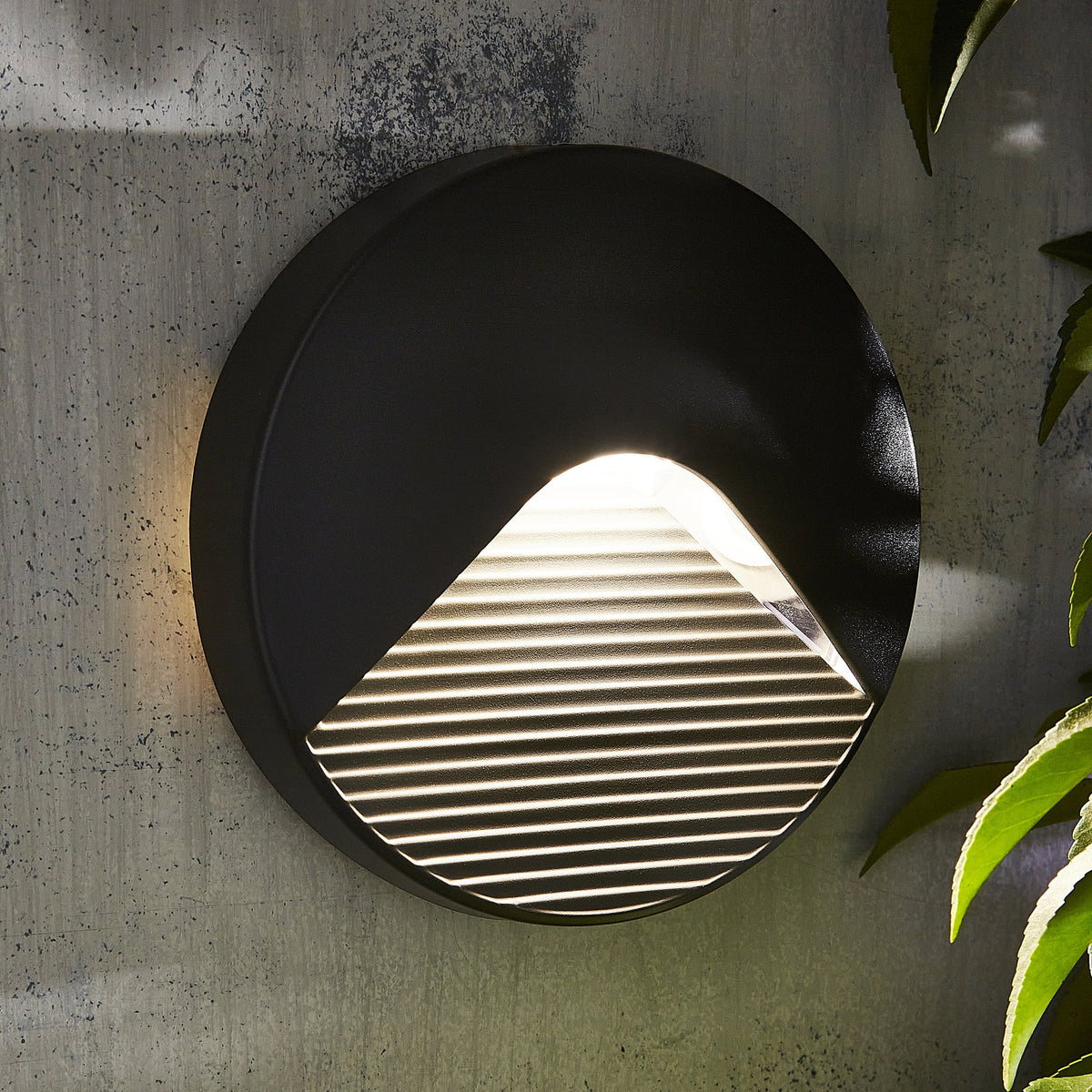 Breez LED Round Surface Brick Wall Light, Anthracite