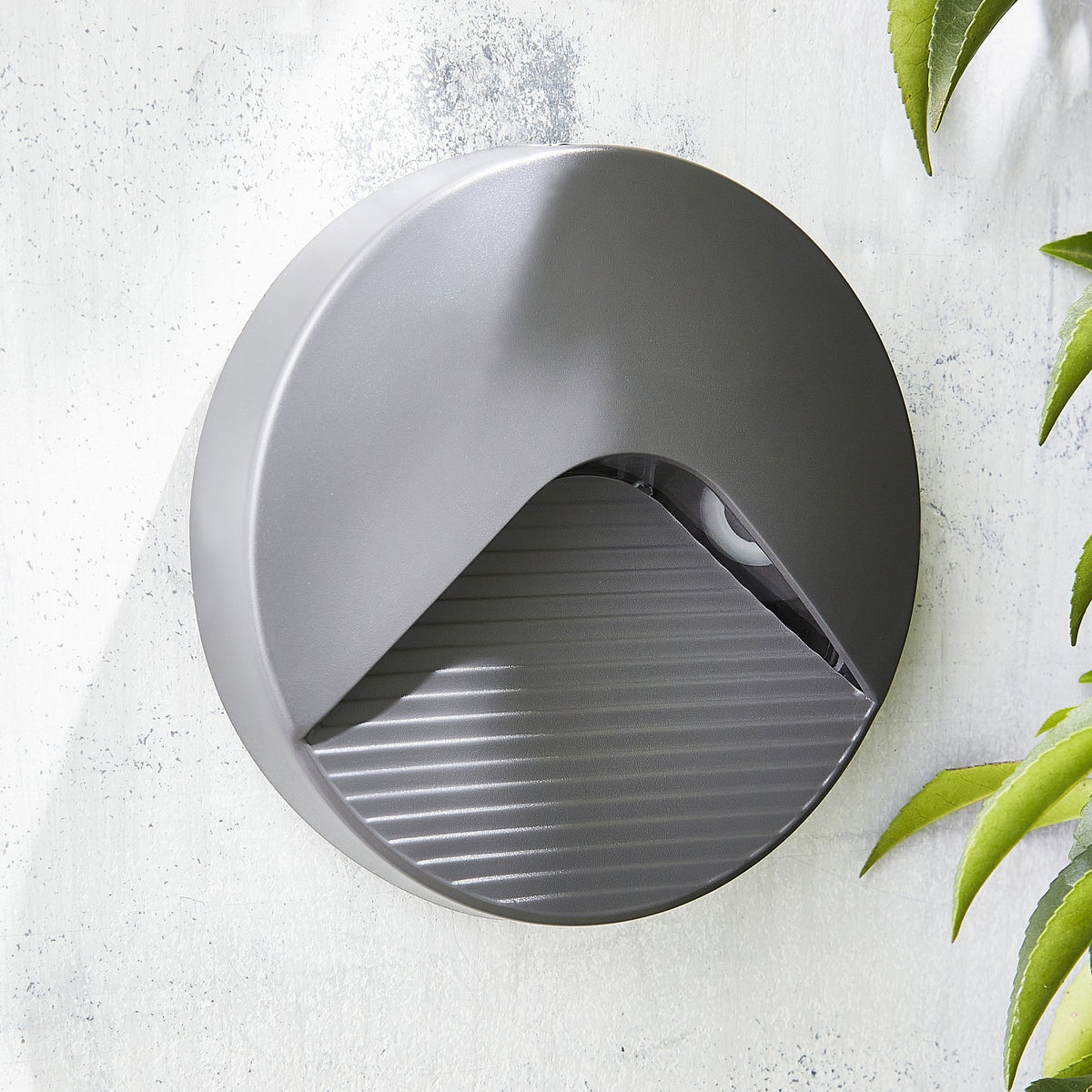 Breez LED Round Surface Brick Wall Light, Anthracite