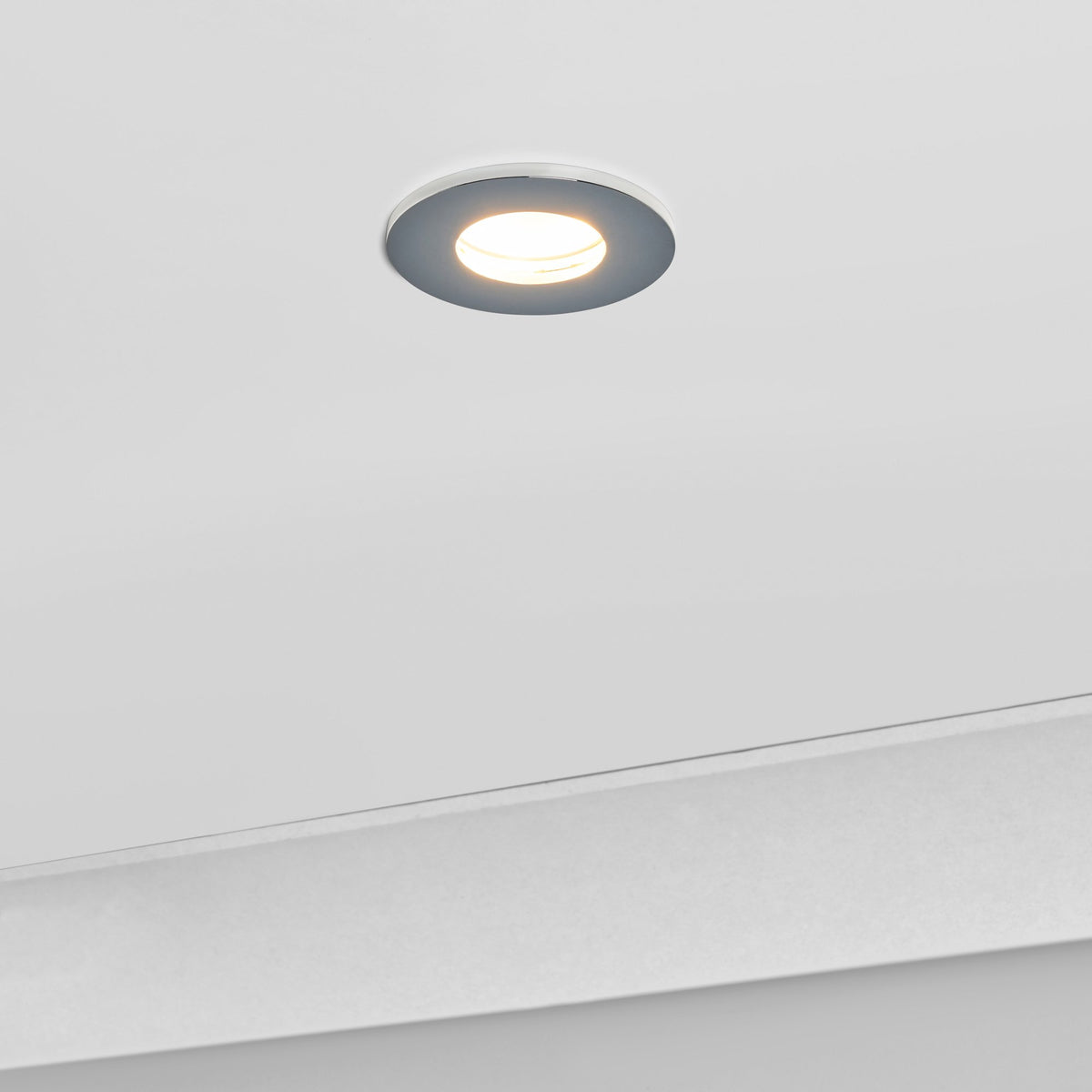 Yate IP65 Fixed Fire Rated IP65 Recessed Downlight - Chrome