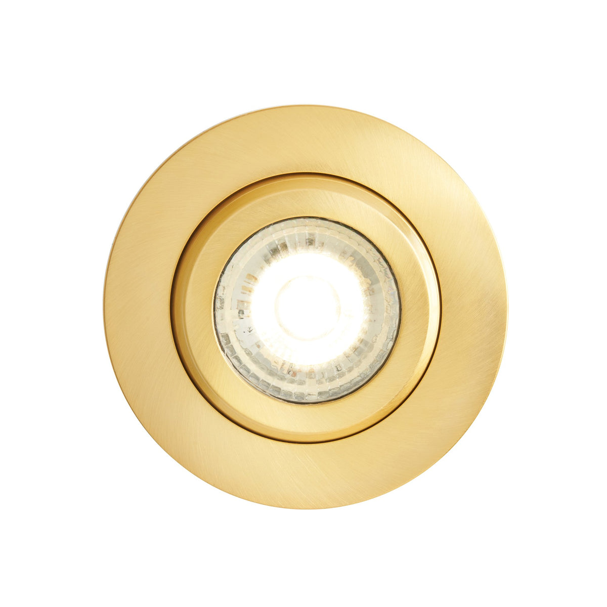 Eros IP65 GU10 Fire Rated Tilt Downlight Satin Brass