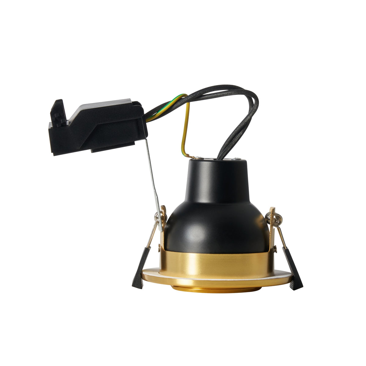 Eros IP65 GU10 Fire Rated Tilt Downlight Satin Brass