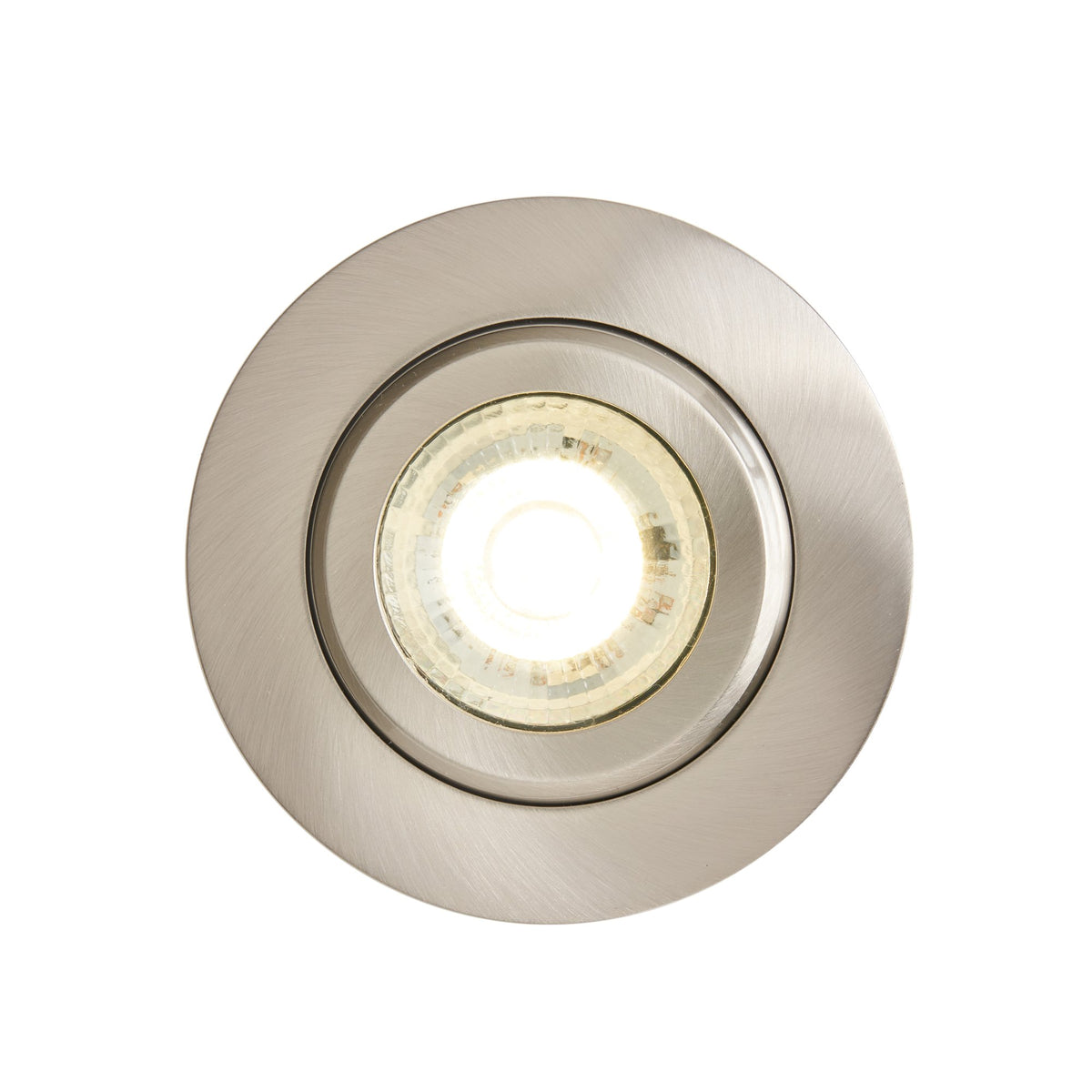 Eros IP65 GU10 Fire Rated Tilt Downlight Satin Nickel