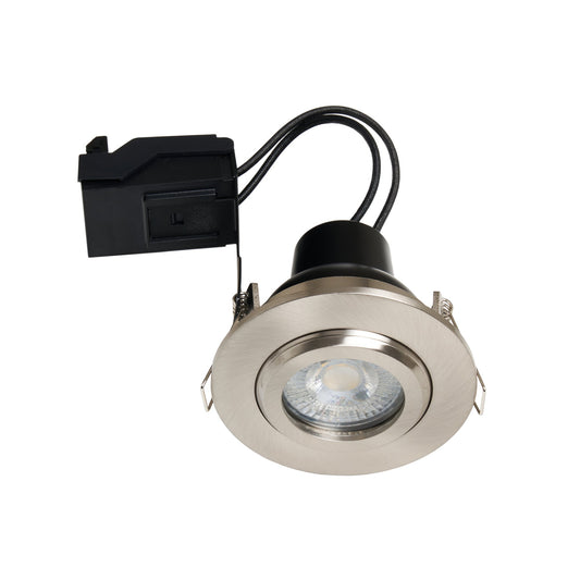 Eros IP65 GU10 Fire Rated Tilt Downlight Black Chrome