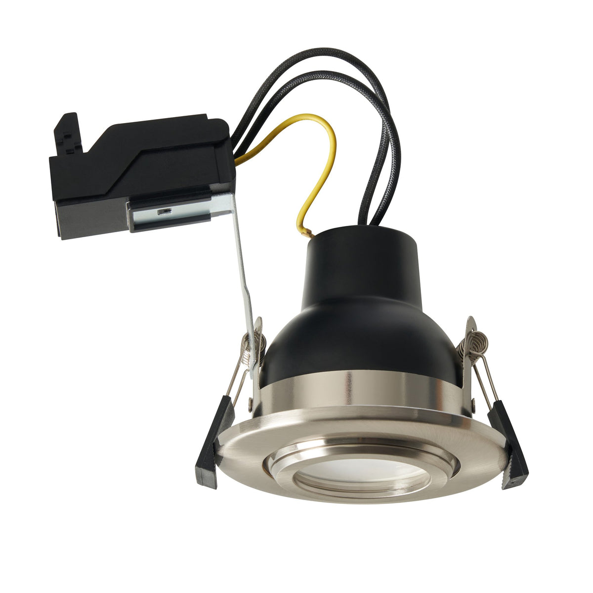 Eros IP65 GU10 Fire Rated Tilt Downlight Satin Nickel
