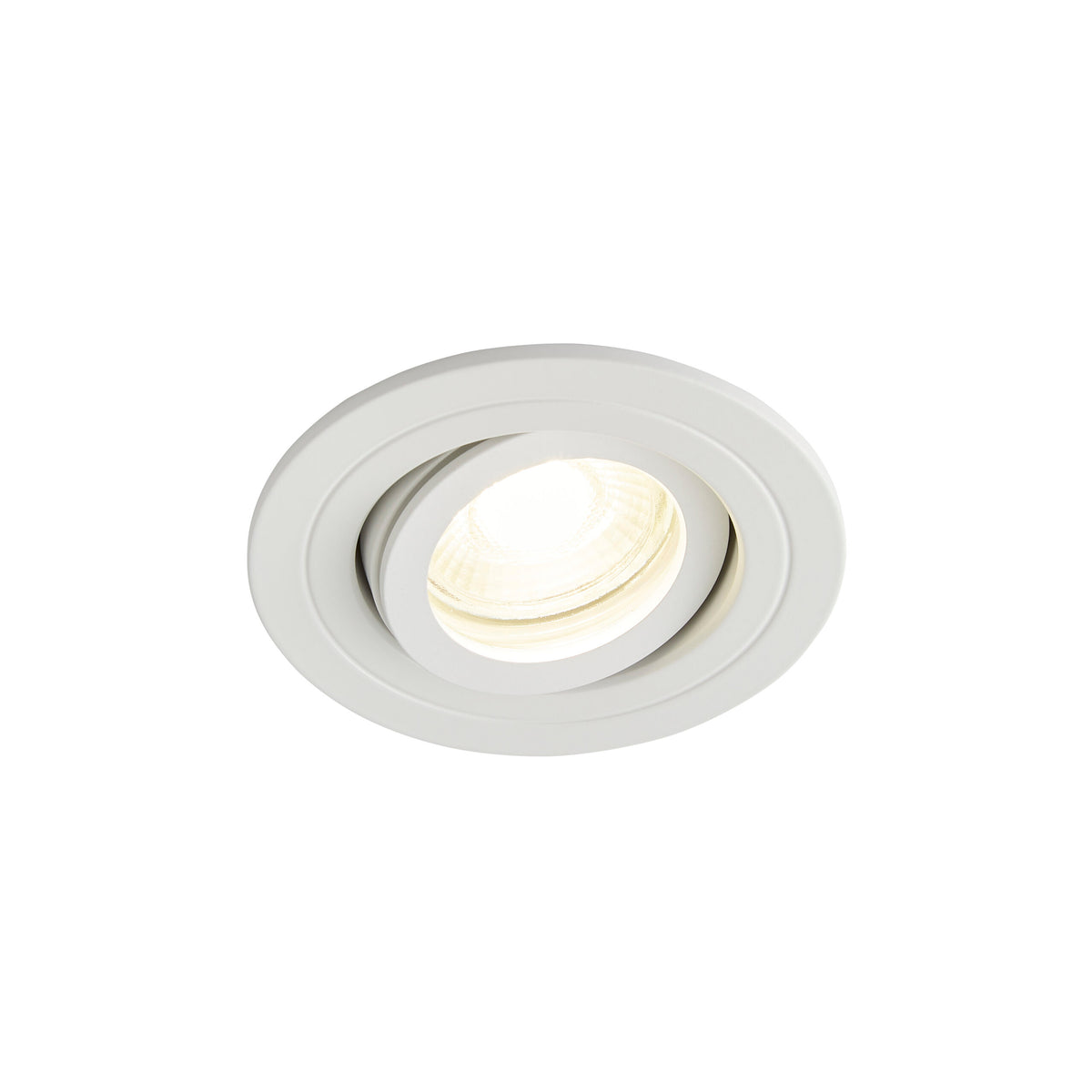 Cali circular IP65 Tiltable Downlight, Matt White