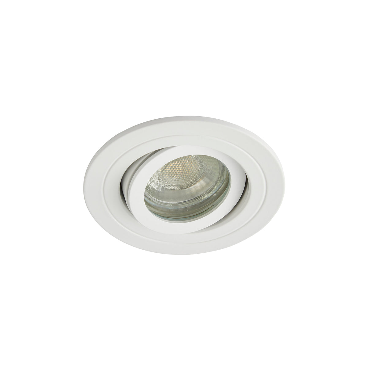 Cali circular IP65 Tiltable Downlight, Matt White