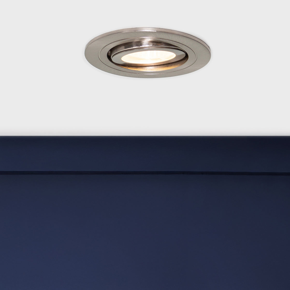 Cali circular IP65 Tiltable Downlight, Satin Chrome
