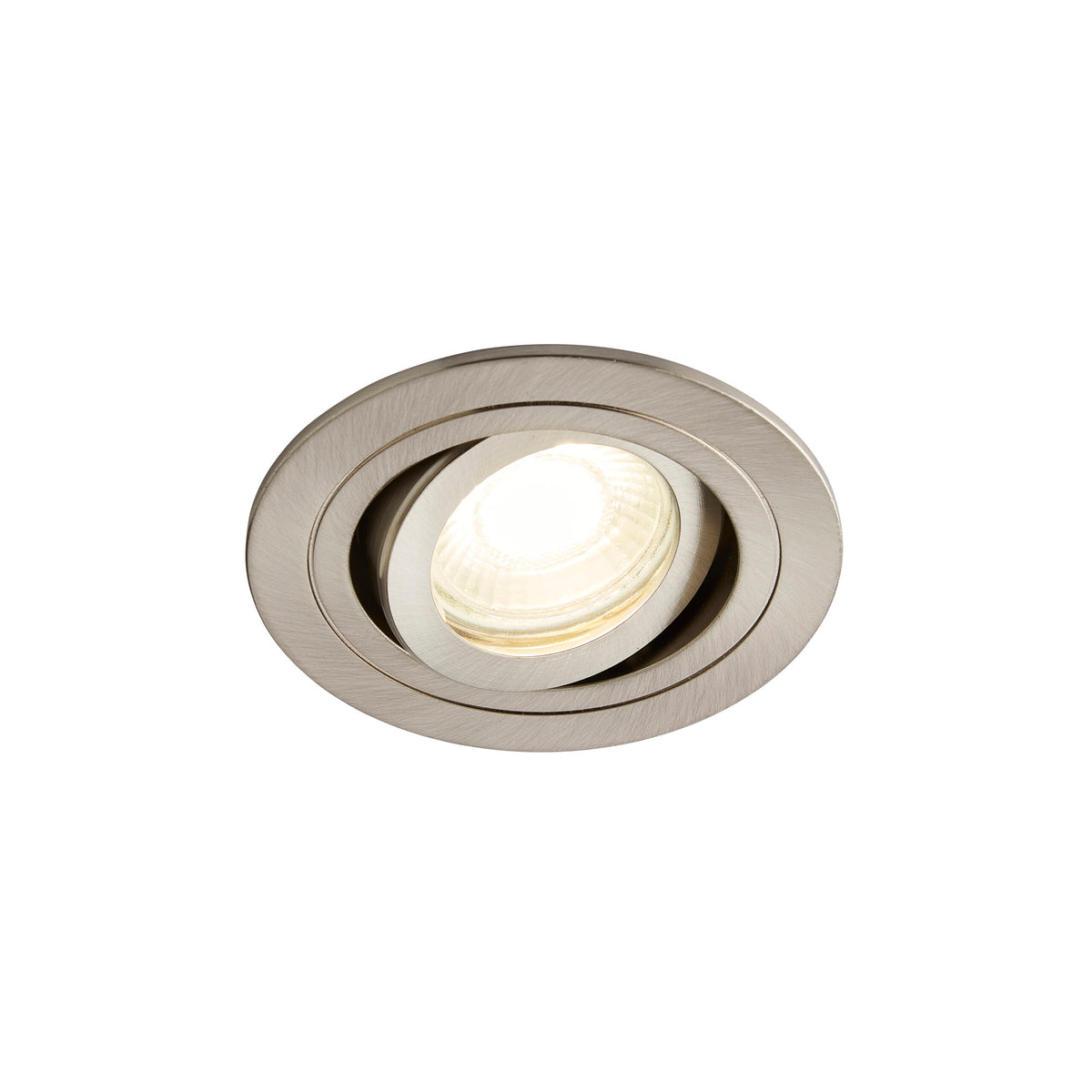 Cali circular IP65 Tiltable Downlight, Satin Chrome