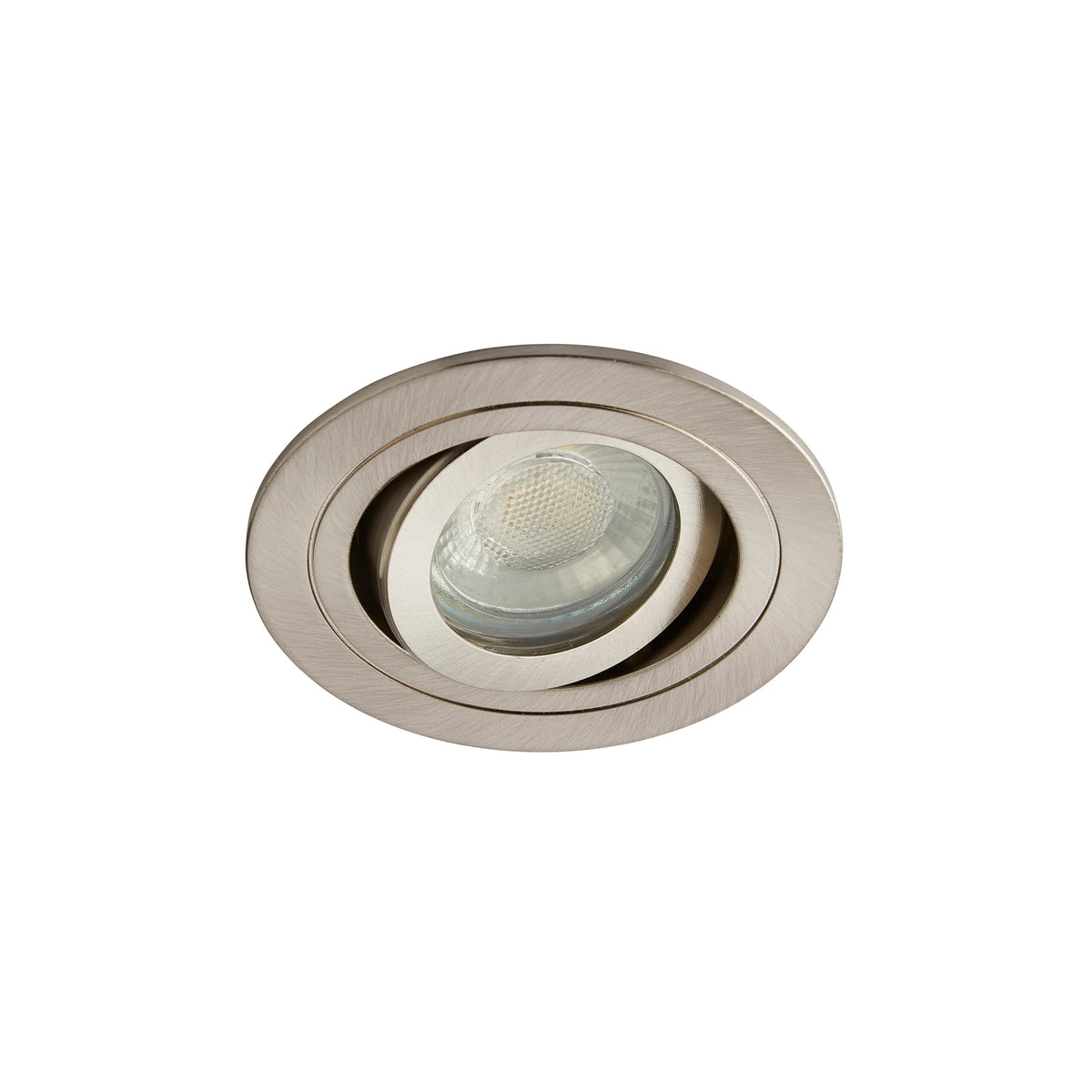 Cali circular IP65 Tiltable Downlight, Satin Chrome