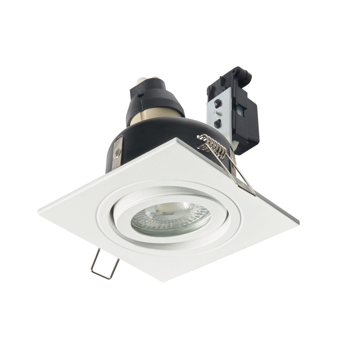 Cali Square IP65 Tiltable Downlight, White