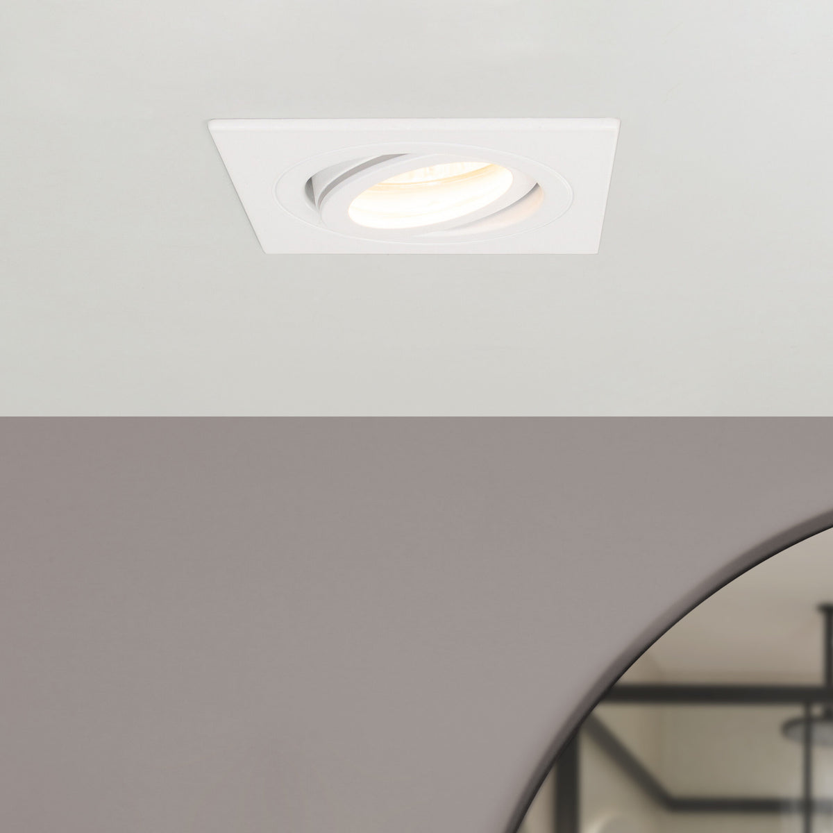 Cali Square IP65 Tiltable Downlight, White