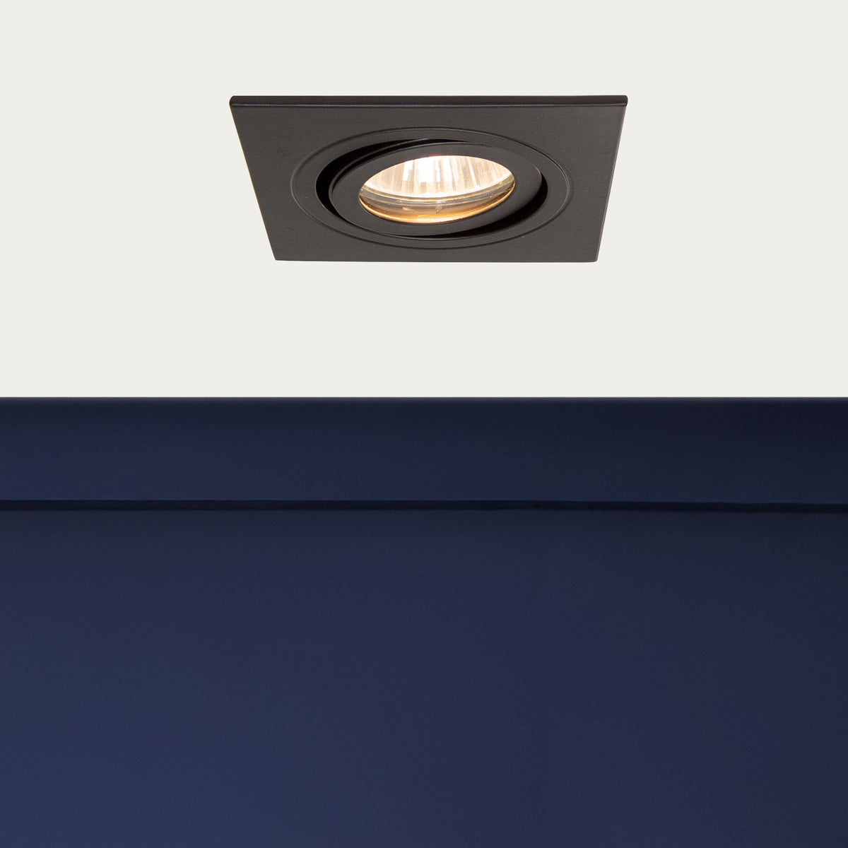 Cali Square IP65 Tiltable Downlight, Matt Black