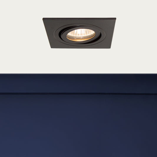 Cali Square IP65 Tiltable Downlight, Matt Black