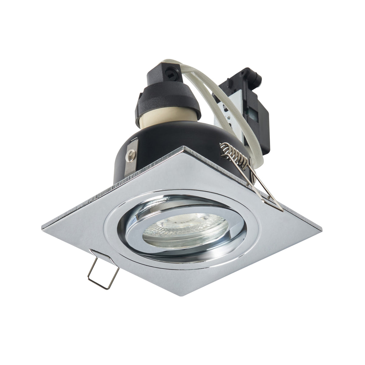 Cali Square IP65 Tiltable Downlight, Chrome