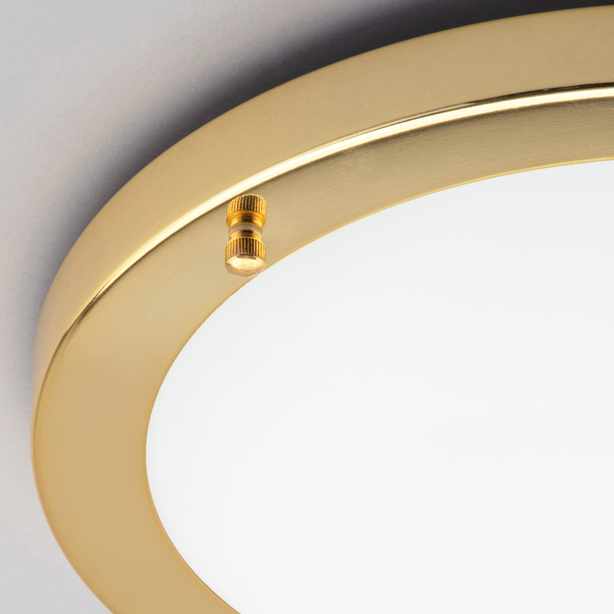 Delphi Large Flush Bathroom Ceiling Light - Brass