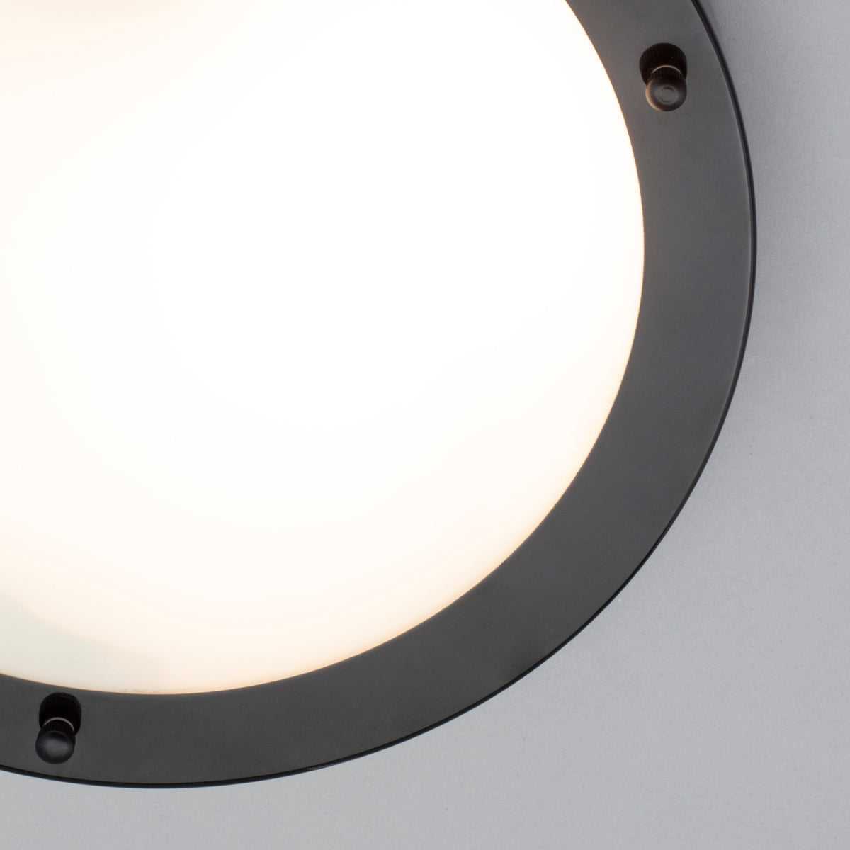 Delphi Large Flush Bathroom Ceiling Light - Satin Black