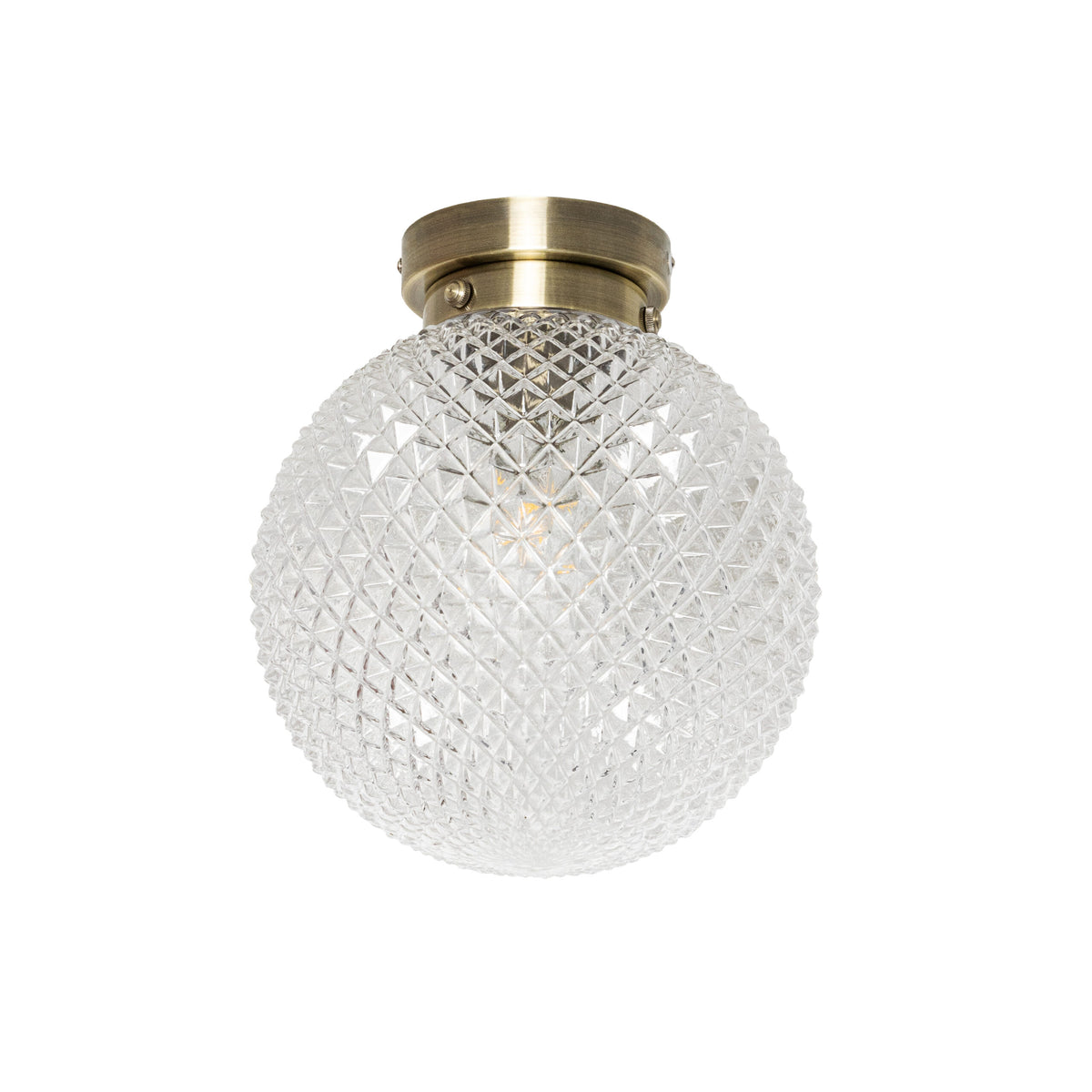 Vermont Ceiling Pendant. IP44. Antique Brass