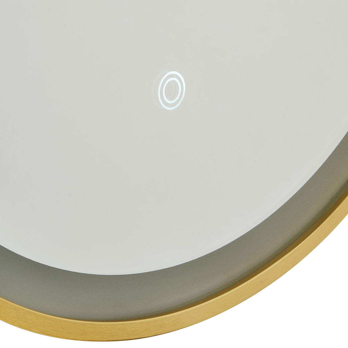 Cian CCT LED Oval Framed Mirror Motion/Demist, Satin brass