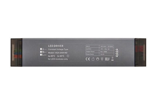200W 24V 8.4A Power Supply, 200-240Vac input, IP20
