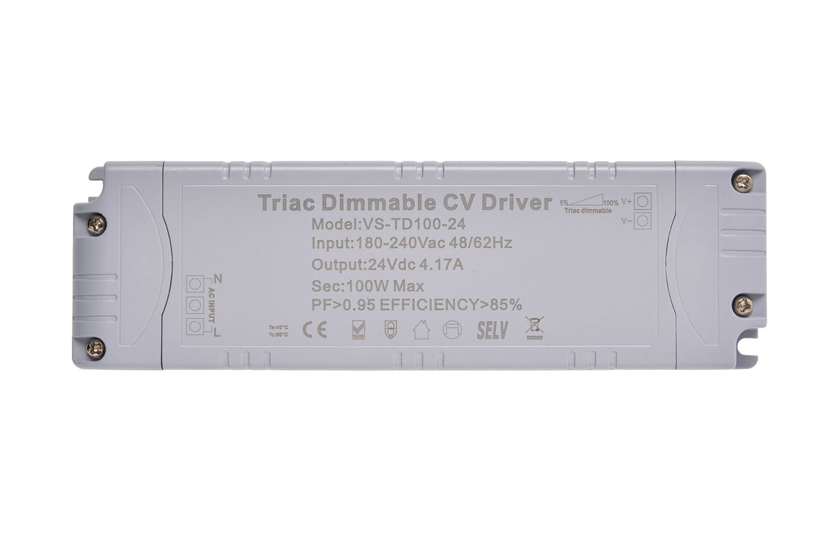 100W Triac Dimmble 24V Driver 180-240Vac IP20