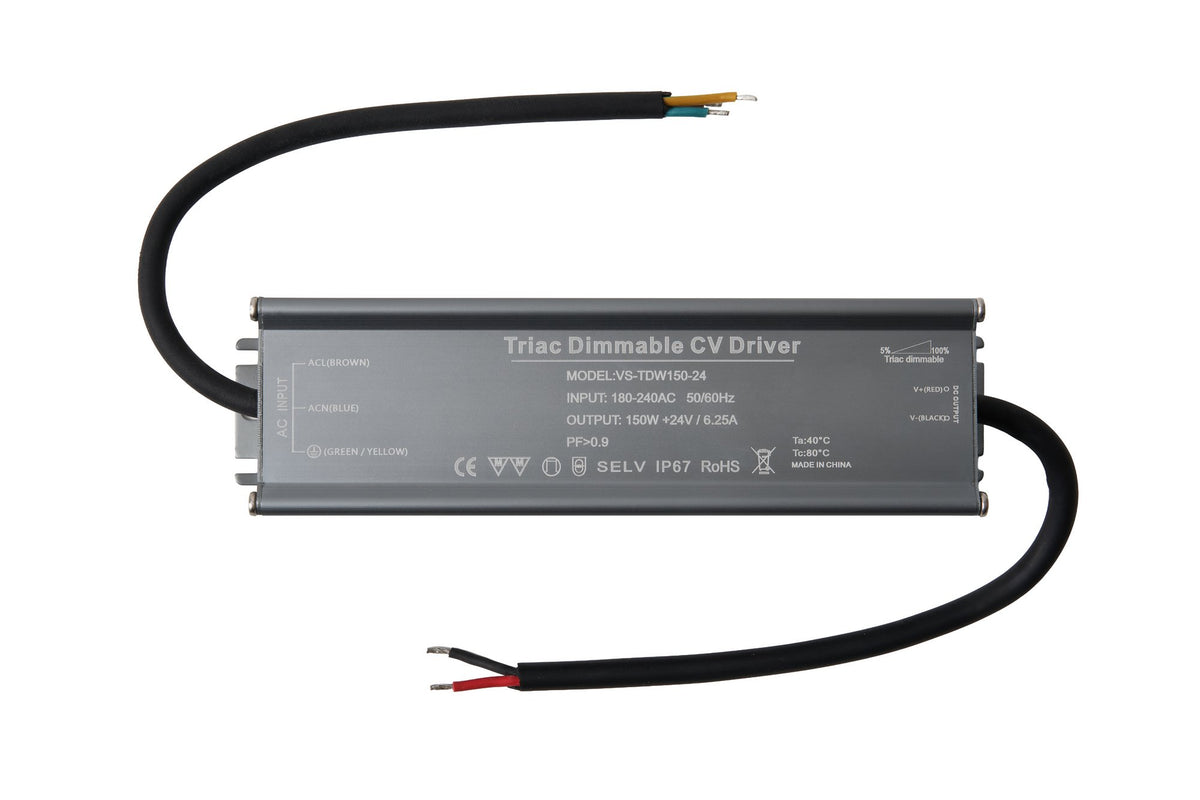 150W Triac Dimmble 24V Driver 180-240Vac IP65