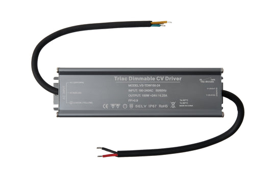 150W Triac Dimmble 24V Driver 180-240Vac IP65