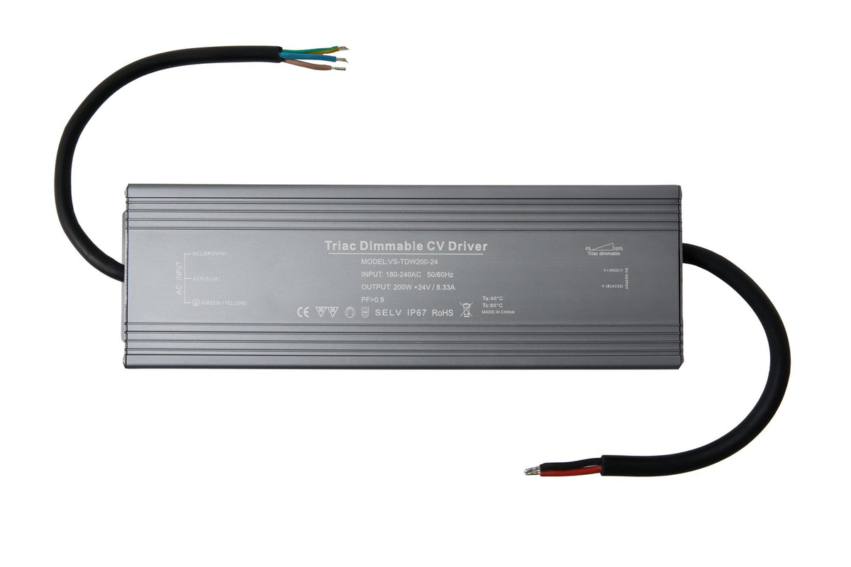 200W Triac Dimmble 24V Driver 180-240Vac IP65