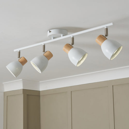 Oliver 4 Light Spotlight Bar White