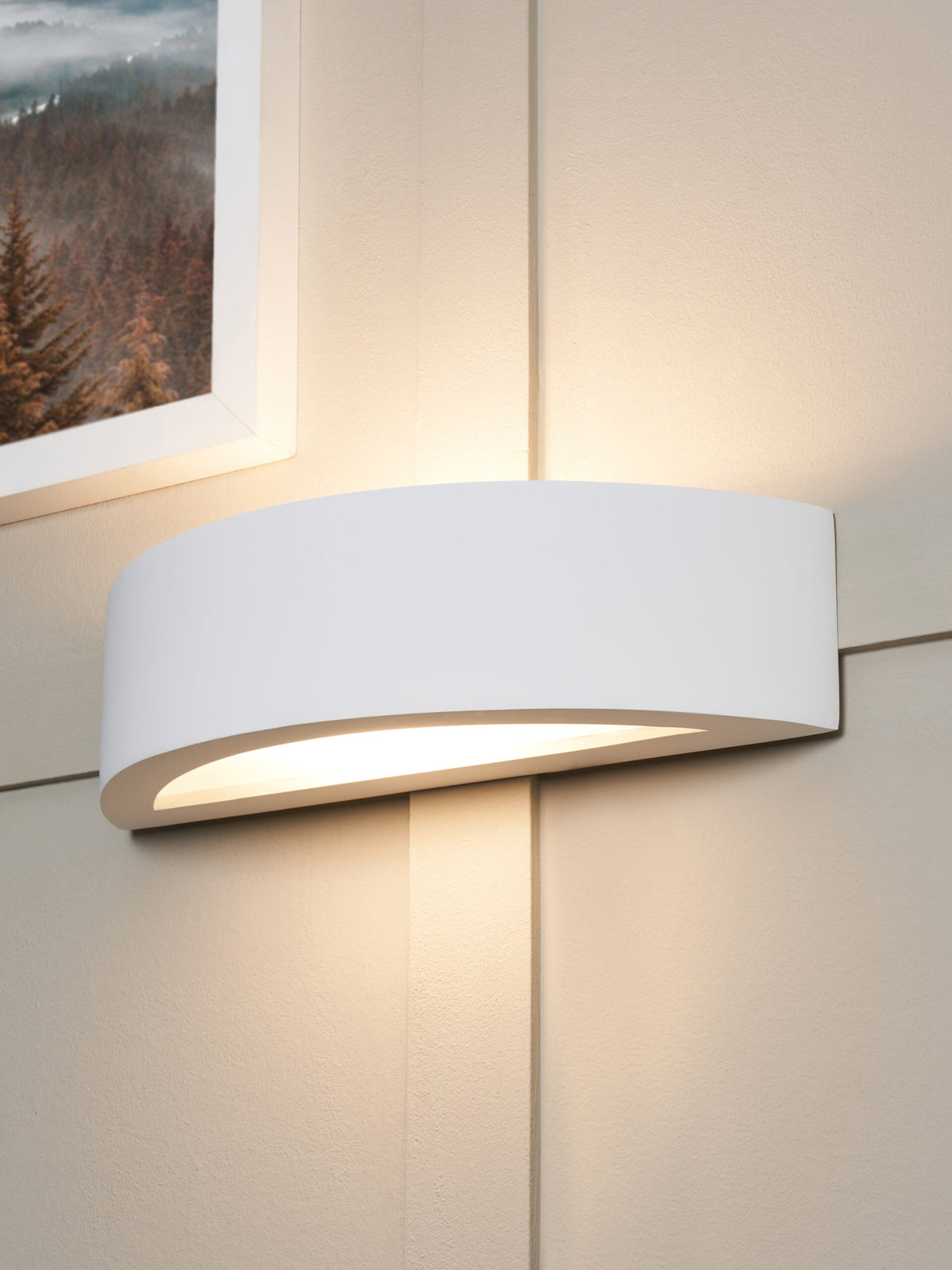 Baza Up & Down Plaster Wall Light White