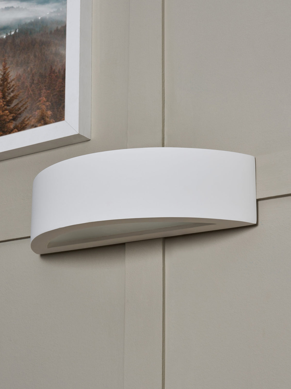 Baza Up & Down Plaster Wall Light White