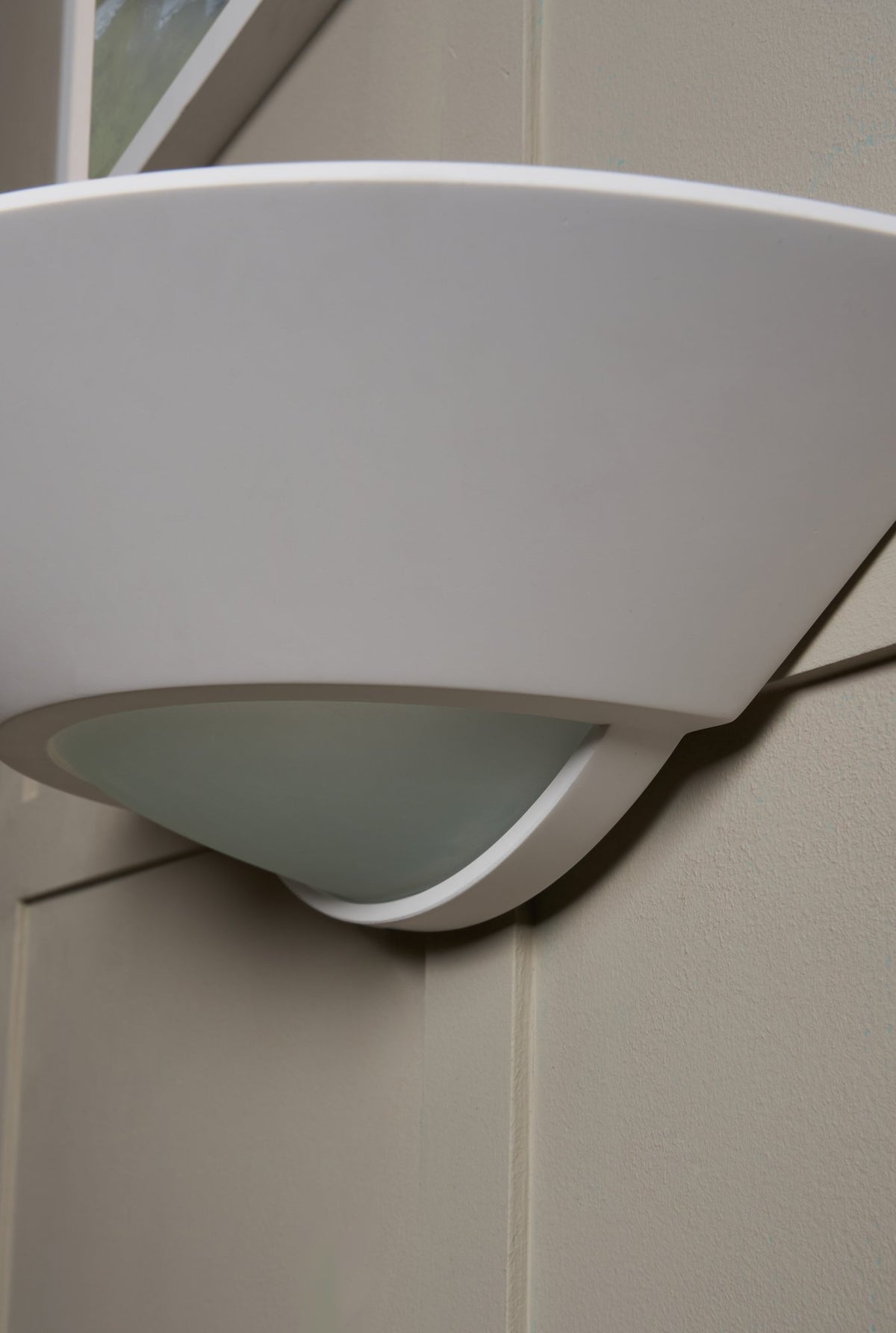Telde Plaster Wall Uplighter with Glass White
