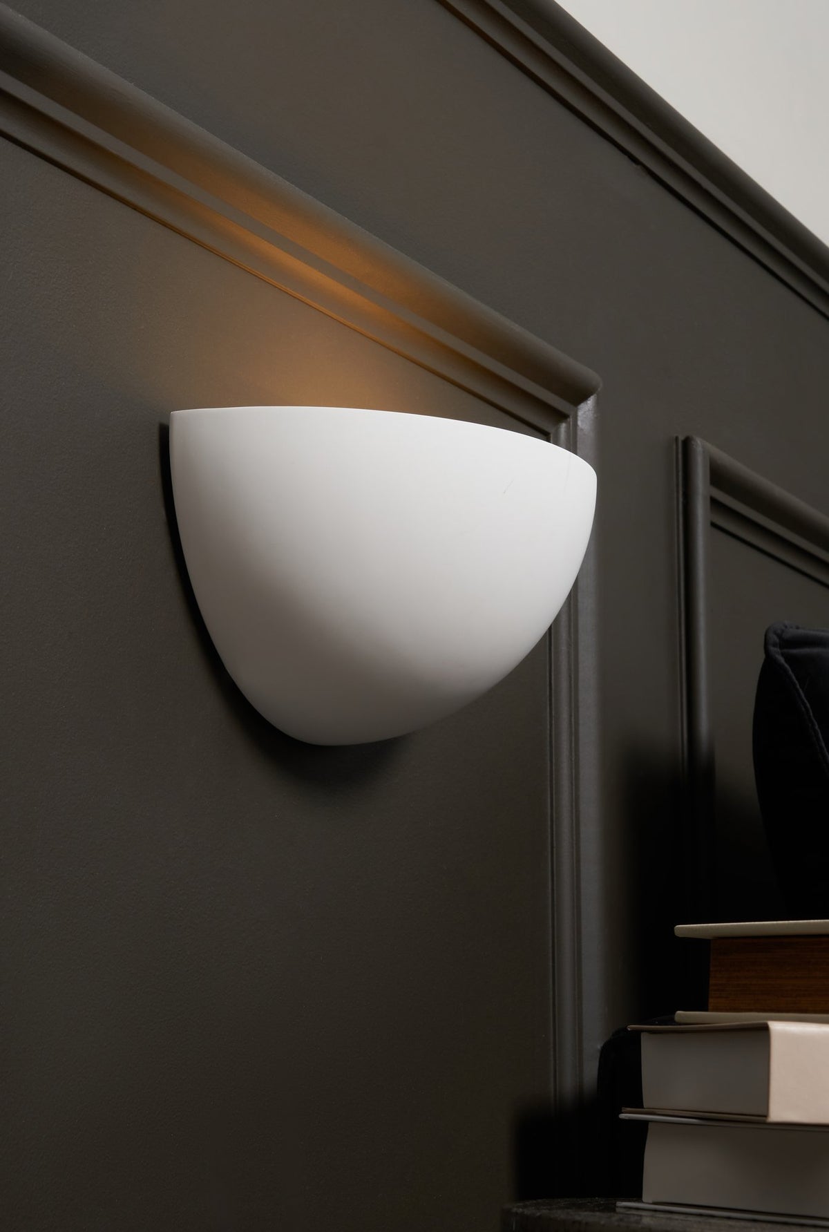 Mao Plaster Wall Qtr Uplighter White