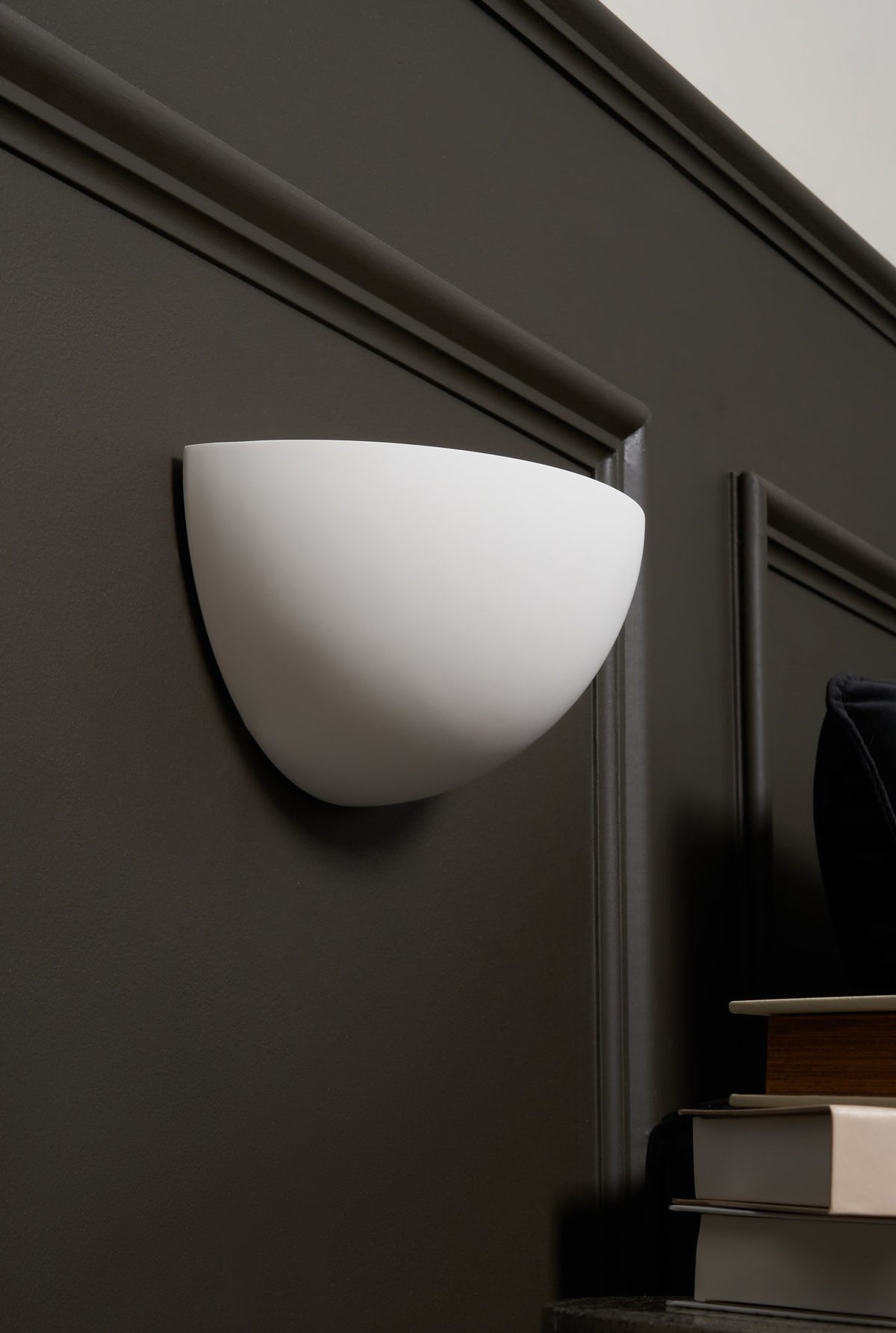 Mao Plaster Wall Qtr Uplighter White