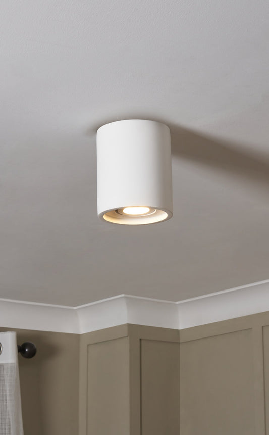 Ubeda Plaster Ceiling Down Light White