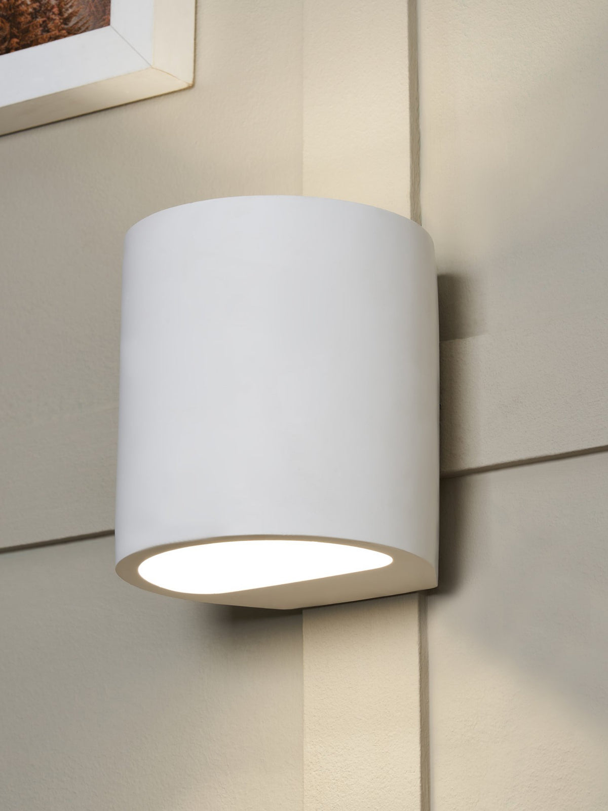 Osuna Round Up&Down Plaster Wall Light White
