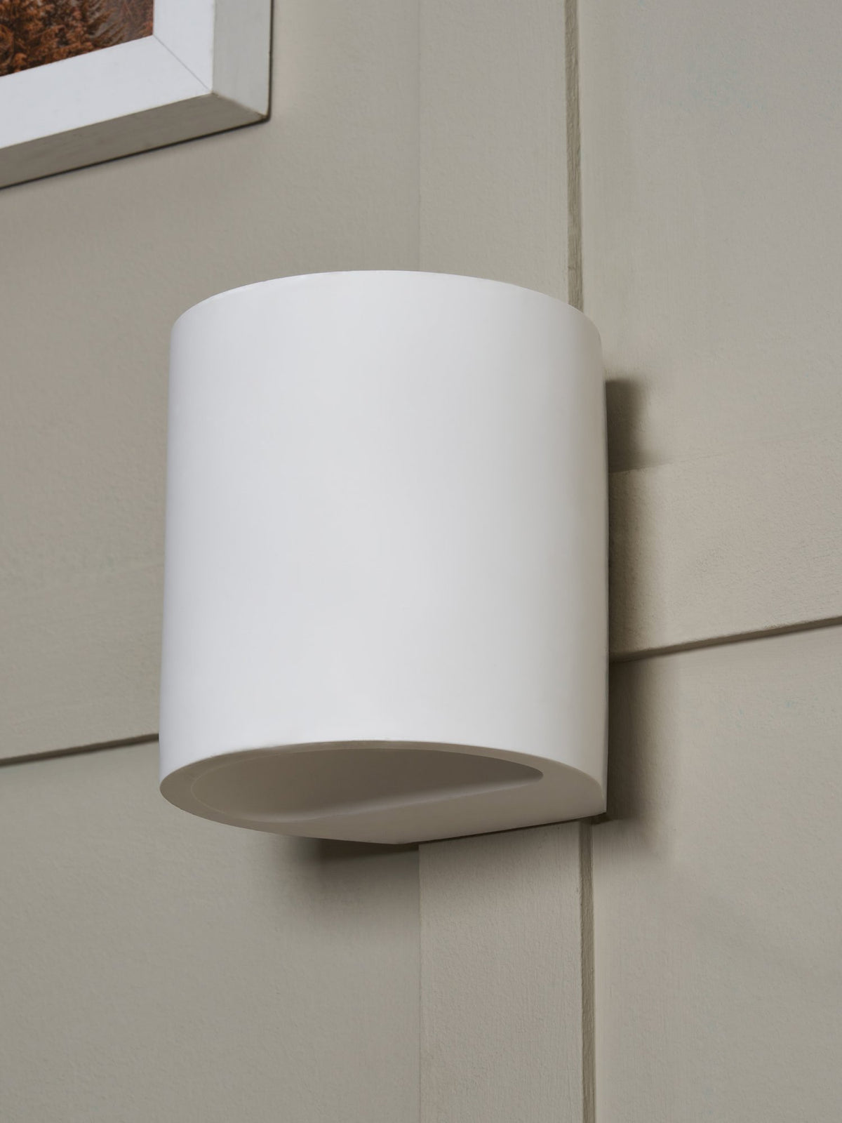 Osuna Round Up&Down Plaster Wall Light White
