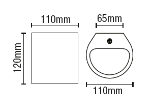 Osuna Round Up&Down Plaster Wall Light White