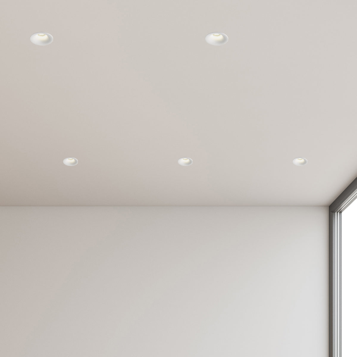 Cabra Plaster Rnd Rec Flush Down Light White