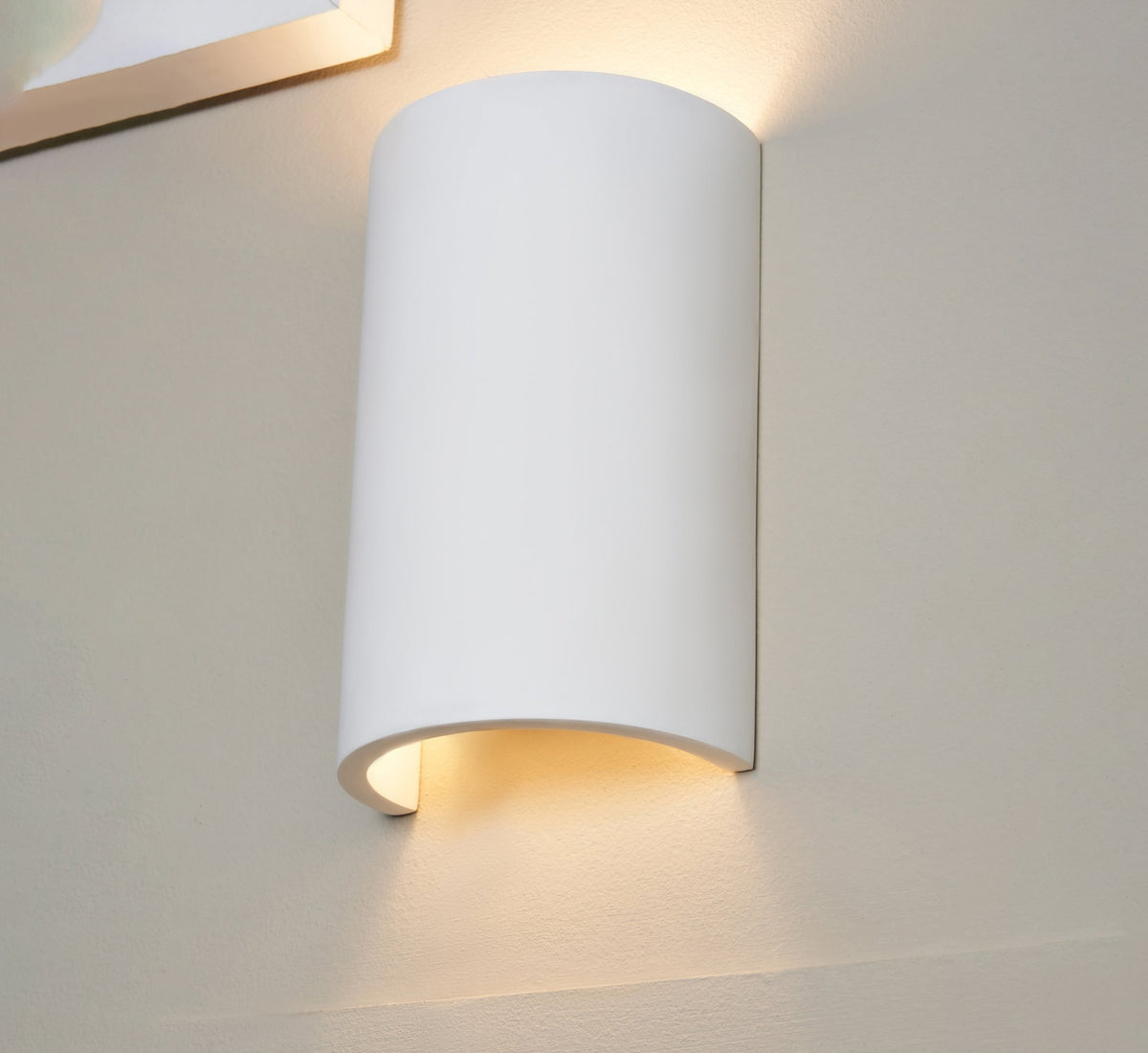 Martos Up & Down Plaster Wall Light White