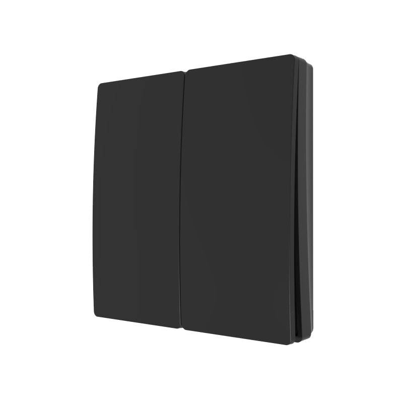 2 Gang Kinetic Push Switch Matt Black IP65